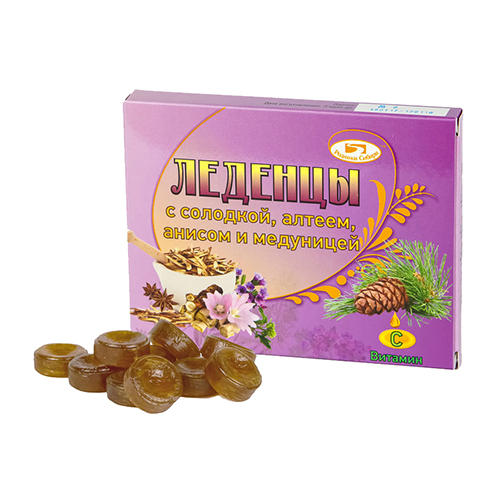 Леденцы ФАРМГРУПП (солодка, алтей, анис, медуница), арт. 1162